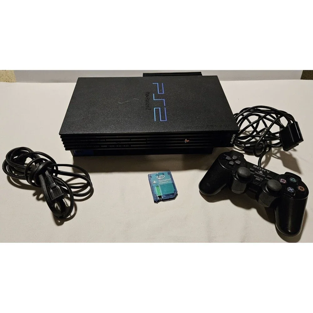 SONY PlayStation 2 Original PS2 Gaming System Bundle SCPH-39001 Console WORKS